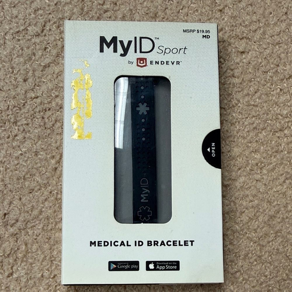 MyID Sport Black Medical ID Bracelet